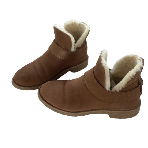 UGG Shoes - UGG Suede Shearling-Lined Ankle Boots – Size 7.5